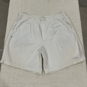Vintage Men’s Quiksilver Shorts Size Large White Cream Cotton Soft Surf Skate 90